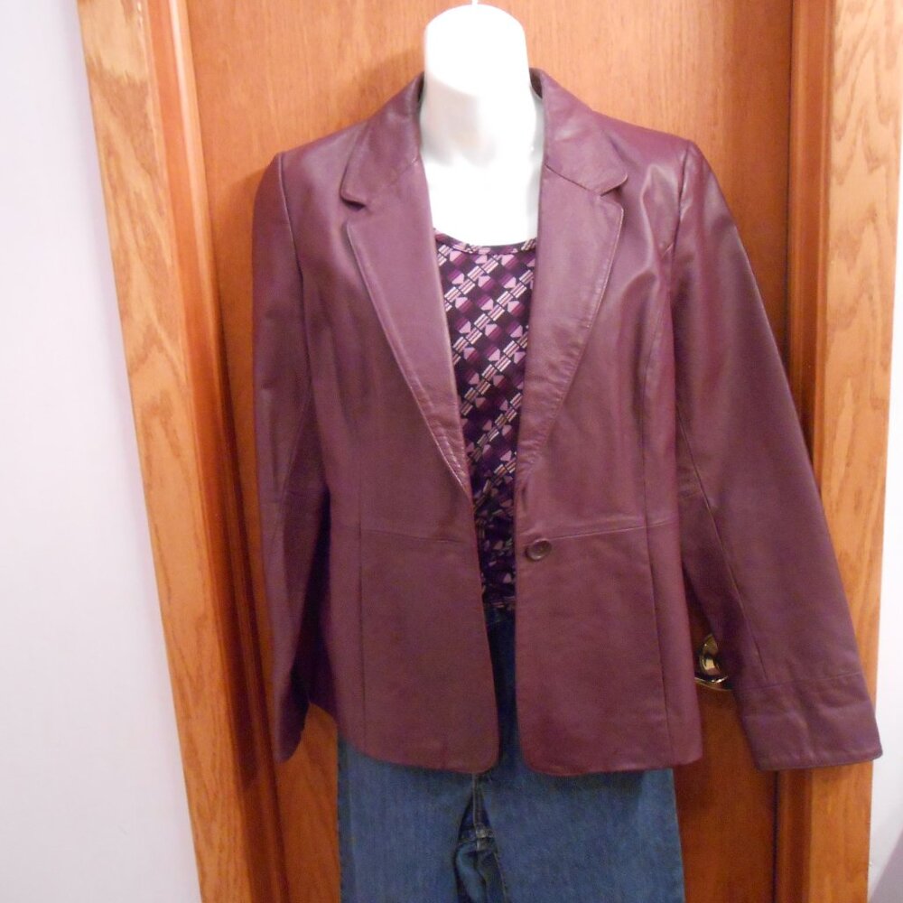 Women's "Spiegel" purple leather